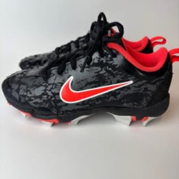 Nike Fastflex Baseball Softball Cleats Youth 13C Black Red Molded AR0996-016 - Picture 1 of 9